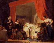 Alexandre-Evariste Fragonard Cardinal Mazarin at the Deathbed of Eustache Le Sueur china oil painting reproduction